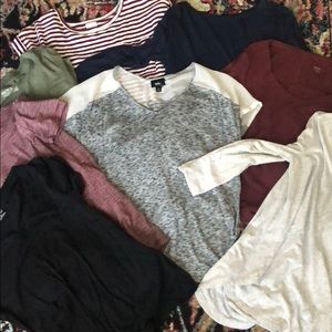 7 short / long sleeved tee shirts